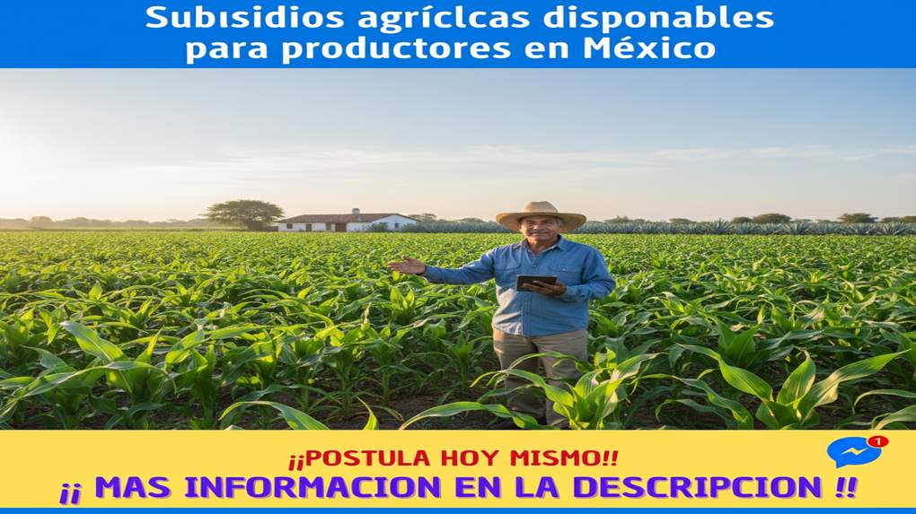 Subsidios agrícolas disponibles para productores en México